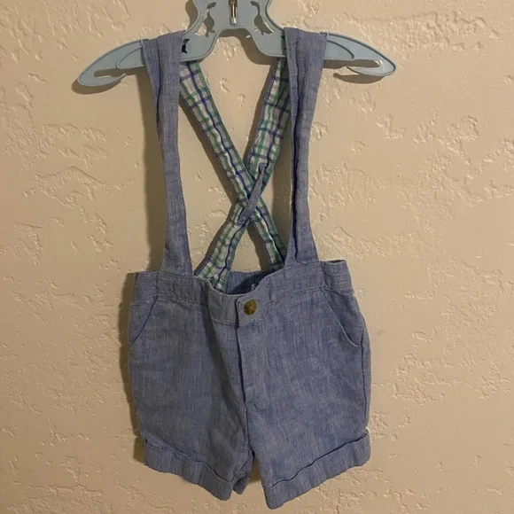 Janie and jack shorts with suspenders (6-12 Months) - Picture 1 of 10